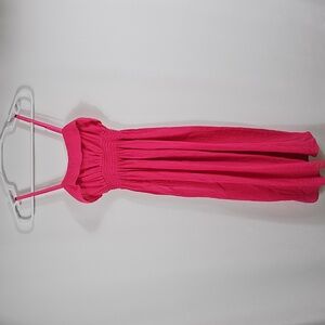 NWOT Urban Renewal Pink Smocked Sleeveless Midi Dress Womens S Barbiecore